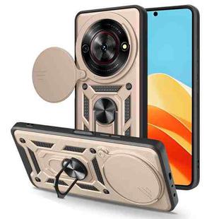 For ZTE nubia Focus / Blade A75 5G Sliding Camera Cover Design TPU+PC Phone Case(Gold)