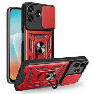 For ZTE Axon 50 Lite 4G Sliding Camera Cover Design TPU+PC Phone Case(Red)