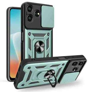 For ZTE Axon 50 Lite 4G Sliding Camera Cover Design TPU+PC Phone Case(Green)