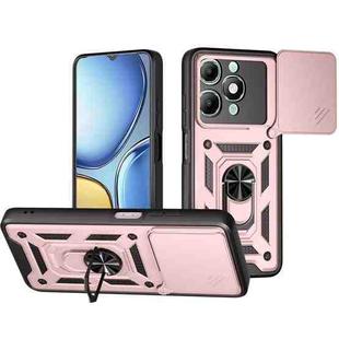 For itel A90 4G Sliding Camera Cover Design TPU+PC Phone Case(Rose Gold)