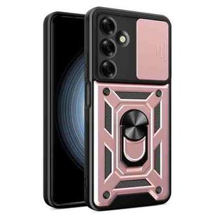 For Samsung Galaxy M35 5G Sliding Camera Cover Design TPU+PC Phone Case(Rose Gold)