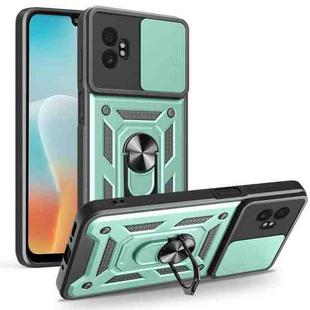 For Samsung Galaxy XCover7 Pro Sliding Camera Cover Design TPU+PC Phone Case(Green)