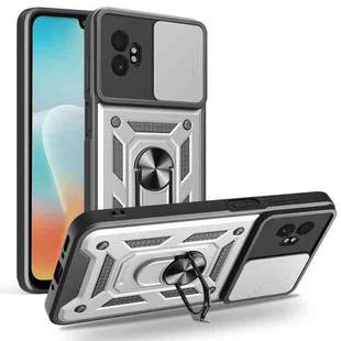 For Samsung Galaxy XCover7 Pro Sliding Camera Cover Design TPU+PC Phone Case(Silver)
