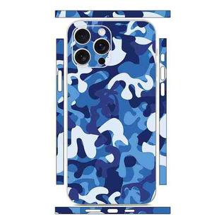 For iPhone 15 Pro Max All-inclusive PET Phone Decal Adhesive Sticker(Blue White)