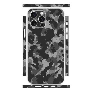 For iPhone 15 Pro Max All-inclusive PET Phone Decal Adhesive Sticker(Camouflage Black)