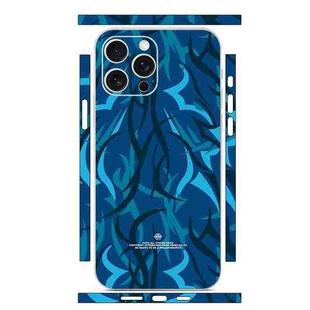 For iPhone 15 Pro All-inclusive PET Phone Decal Adhesive Sticker(Blue Lines)