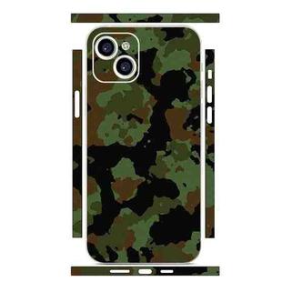 For iPhone 15 All-inclusive PET Phone Decal Adhesive Sticker(Camouflage Green)