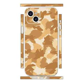 For iPhone 15 All-inclusive PET Phone Decal Adhesive Sticker(Camouflage Gold)