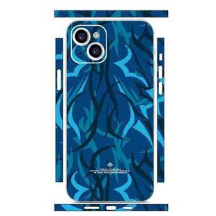 For iPhone 14 Plus All-inclusive PET Phone Decal Adhesive Sticker(Blue Lines)