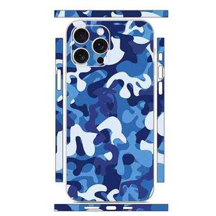 For iPhone 14 Pro All-inclusive PET Phone Decal Adhesive Sticker(Blue White)