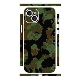 For iPhone 13 mini All-inclusive PET Phone Decal Adhesive Sticker(Camouflage Green)