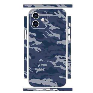 For iPhone 12 All-inclusive PET Phone Decal Adhesive Sticker(Camouflage Blue)