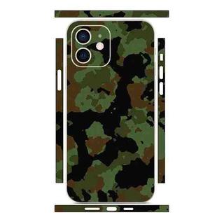 For iPhone 12 All-inclusive PET Phone Decal Adhesive Sticker(Camouflage Green)