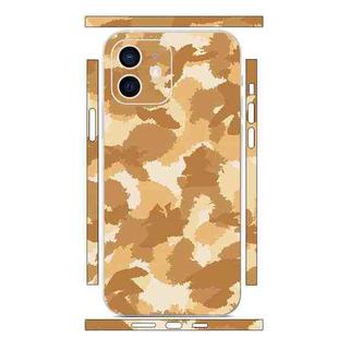 For iPhone 12 All-inclusive PET Phone Decal Adhesive Sticker(Camouflage Gold)