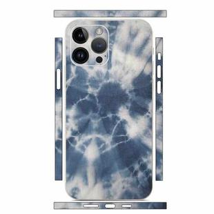 For iPhone 12 Pro Max All-inclusive PET Phone Decal Adhesive Sticker(Dark Blue White)