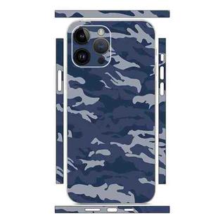 For iPhone 12 Pro Max All-inclusive PET Phone Decal Adhesive Sticker(Camouflage Blue)