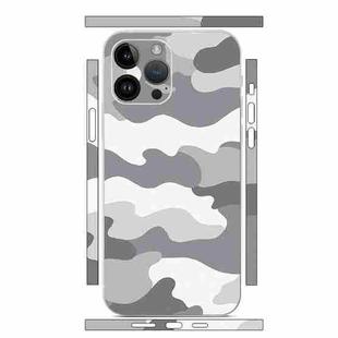 For iPhone 12 Pro Max All-inclusive PET Phone Decal Adhesive Sticker(Camouflage White)