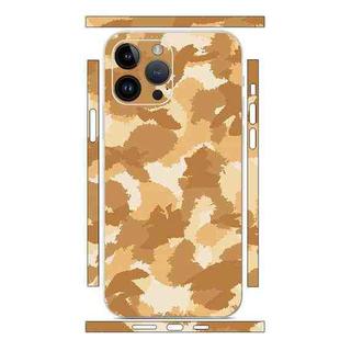 For iPhone 12 Pro Max All-inclusive PET Phone Decal Adhesive Sticker(Camouflage Gold)