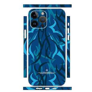 For iPhone 12 Pro All-inclusive PET Phone Decal Adhesive Sticker(Blue Lines)