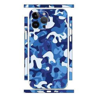 For iPhone 12 Pro All-inclusive PET Phone Decal Adhesive Sticker(Blue White)