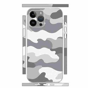 For iPhone 12 Pro All-inclusive PET Phone Decal Adhesive Sticker(Camouflage White)