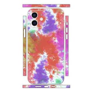 For iPhone 12 mini All-inclusive PET Phone Decal Adhesive Sticker(Orange Purple)