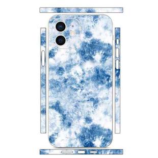 For iPhone 12 mini All-inclusive PET Phone Decal Adhesive Sticker(Light Blue White)