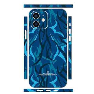 For iPhone 12 mini All-inclusive PET Phone Decal Adhesive Sticker(Blue Lines)