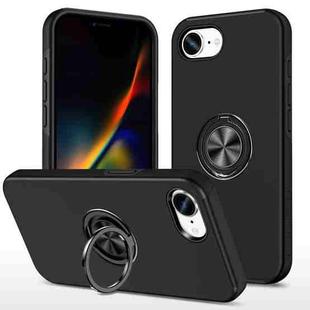 For iPhone 16e PC + TPU Magnetic Phone Case with Invisible Ring Holder(Black)