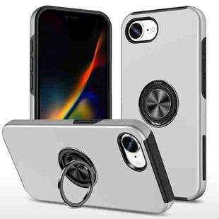 For iPhone 16e PC + TPU Magnetic Phone Case with Invisible Ring Holder(Silver)