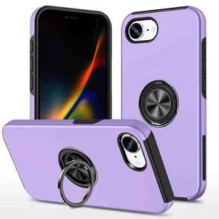 For iPhone 16e PC + TPU Magnetic Phone Case with Invisible Ring Holder(Purple)