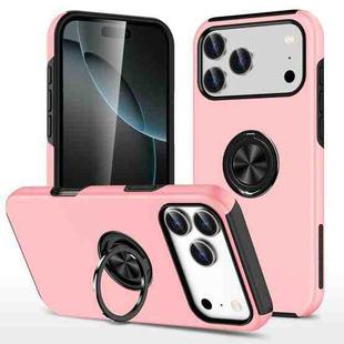 For iPhone 17 Pro Max PC + TPU Magnetic Phone Case with Invisible Ring Holder(Rose Gold)