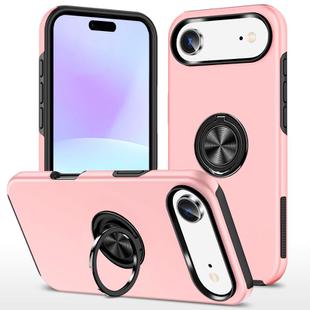 For iPhone 17 Air PC + TPU Magnetic Phone Case with Invisible Ring Holder(Rose Gold)