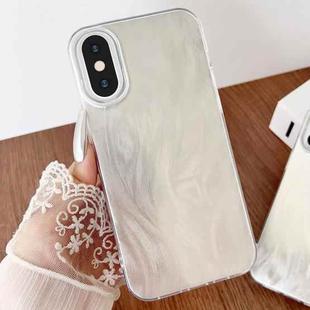 For iPhone X / XS Gradient Feather Acrylic IMD Full Coverage Phone Case(Feather A)