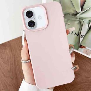 For iPhone 16 Plus Leather Texture TPU Full Coverage Phone Case(Pink)