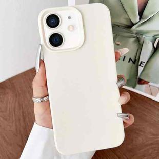 For iPhone 11 Leather Texture TPU Full Coverage Phone Case(White)