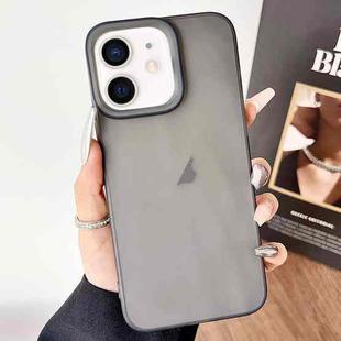 For iPhone 11 Frosted Translucent TPU Full Coverage Phone Case(Black)