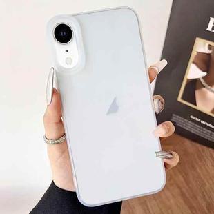 For iPhone XR Frosted Translucent TPU Full Coverage Phone Case(White)