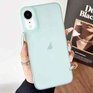 For iPhone XR Frosted Translucent TPU Full Coverage Phone Case(Light Green)