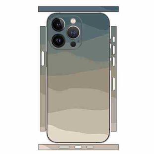 For iPhone 14 Pro Geometric Style All-inclusive PET Phone Decal Adhesive Sticker(Mountains)