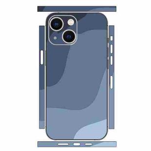 For iPhone 15 Geometric Style All-inclusive PET Phone Decal Adhesive Sticker(Blue Ripples)