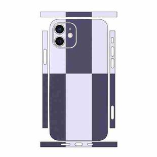 For iPhone 12 Color Matching All-inclusive PET Phone Decal Adhesive Sticker(Dark Light Purple)