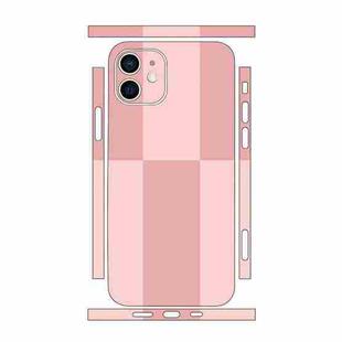 For iPhone 12 Color Matching All-inclusive PET Phone Decal Adhesive Sticker(Dark Light Pink)