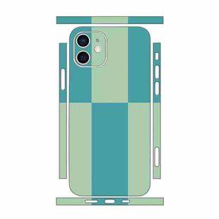 For iPhone 12 Color Matching All-inclusive PET Phone Decal Adhesive Sticker(Green Cyan)