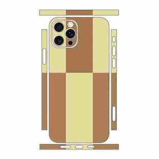 For iPhone 12 Pro Color Matching All-inclusive PET Phone Decal Adhesive Sticker(Brown Yellow)