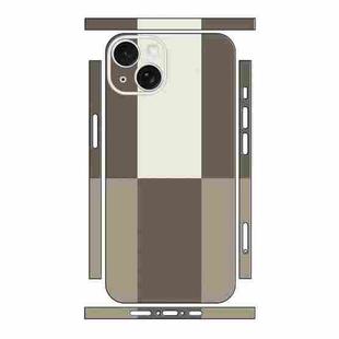 For iPhone 13 Color Matching All-inclusive PET Phone Decal Adhesive Sticker(White Coffee)