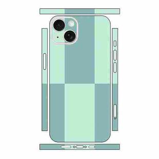 For iPhone 13 Color Matching All-inclusive PET Phone Decal Adhesive Sticker(Blue Cyan)