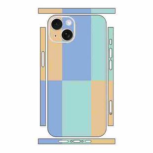 For iPhone 13 Color Matching All-inclusive PET Phone Decal Adhesive Sticker(Lavender Cyan)