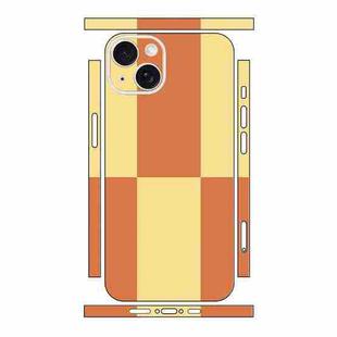 For iPhone 13 mini Color Matching All-inclusive PET Phone Decal Adhesive Sticker(Orange Yellow)