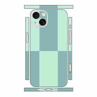 For iPhone 13 mini Color Matching All-inclusive PET Phone Decal Adhesive Sticker(Blue Cyan)